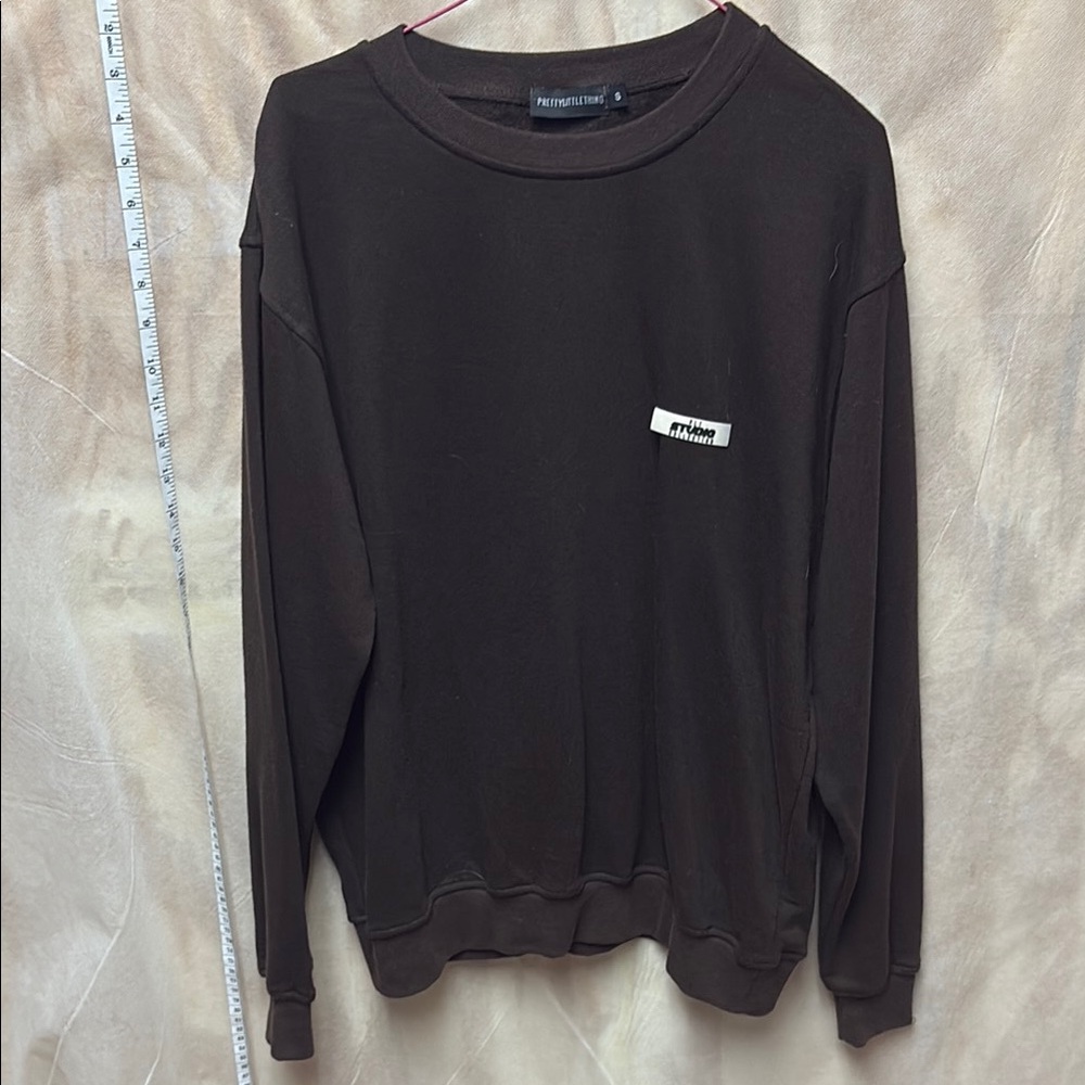 PrettyLittleThing Brown Sweatshirt Crewneck